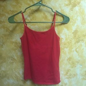 Red tank-top